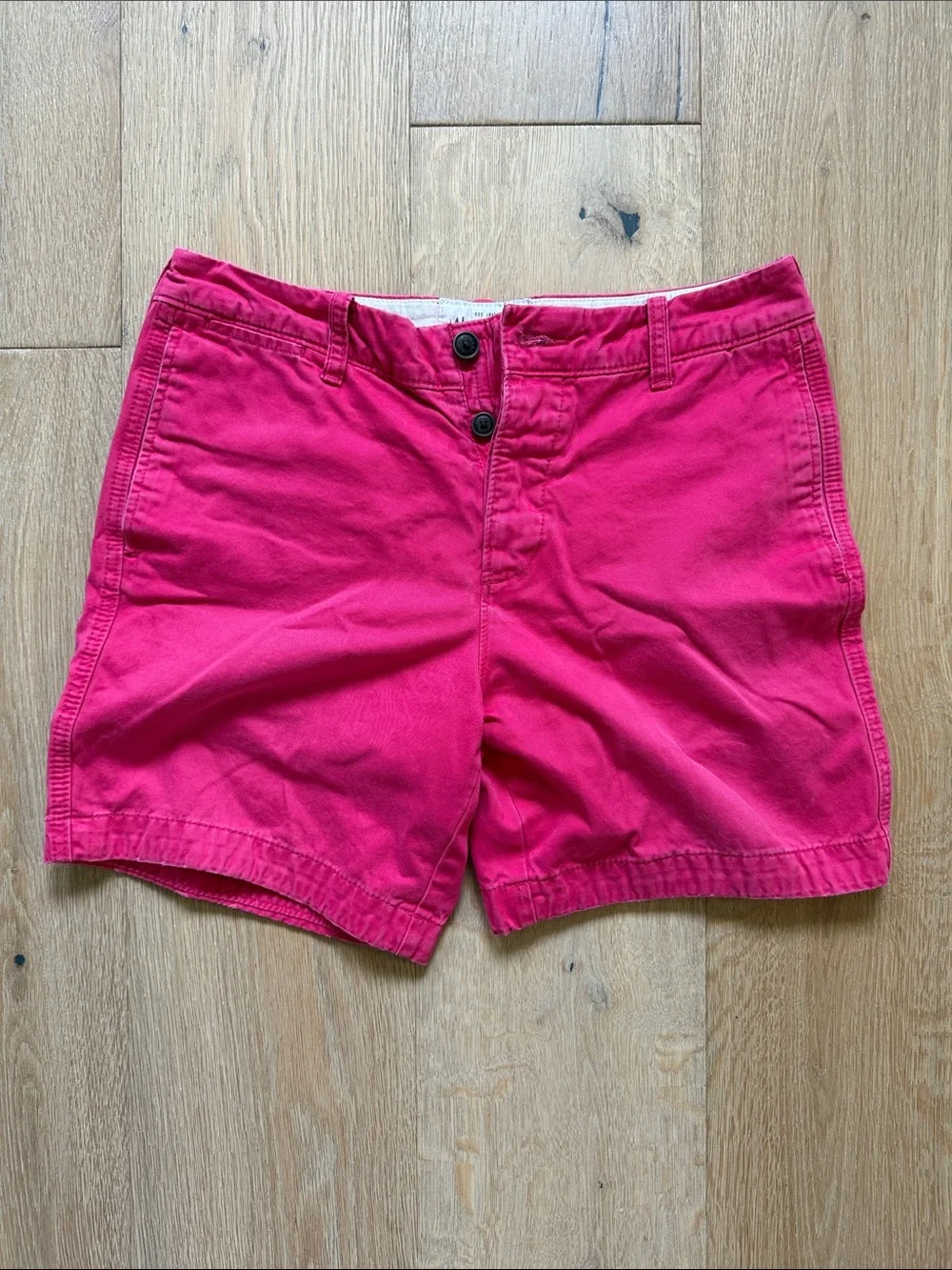 Abercrombie & Fitch Bright Pink Cotton Bermuda Shorts